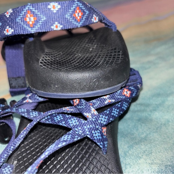 Chaco ZX2 Classic Blue Aztec Toe Loop Sandals Women Size 9 - Picture 7 of 7